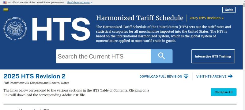 美国的 HTS 编码查询